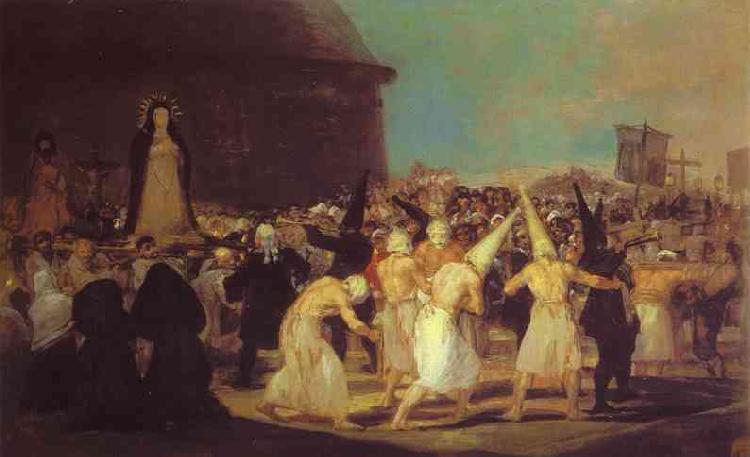 Francisco Jose de Goya A Procession of Flagellants oil painting image